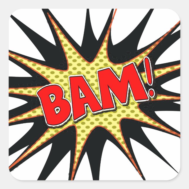 Adesivo Quadrado Bam! (Frente)