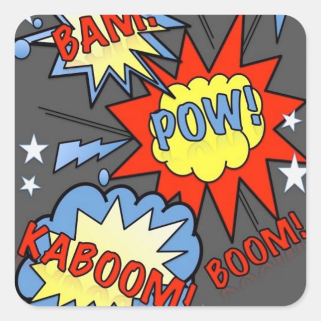 Adesivo Quadrado BAM! Vintage Comic Sticker 2 (Frente)