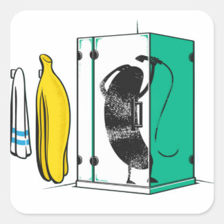 Adesivo Quadrado Banana