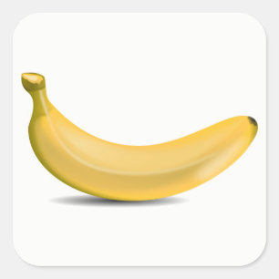 Adesivo Quadrado Banana