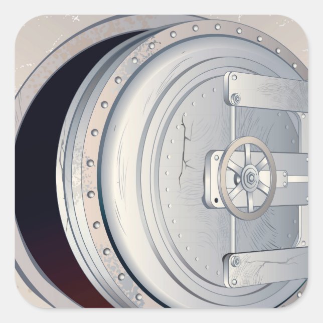 Adesivo Quadrado Banco Seguro rachado (Frente)