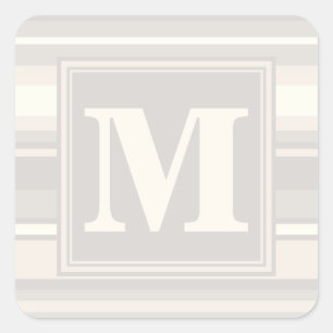 Adesivo Quadrado Banda bege monograma