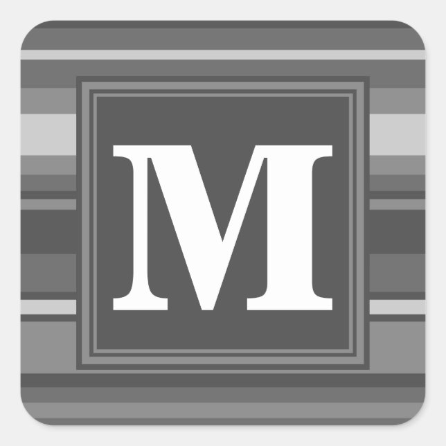 Adesivo Quadrado Banda cinza monográfica (Frente)