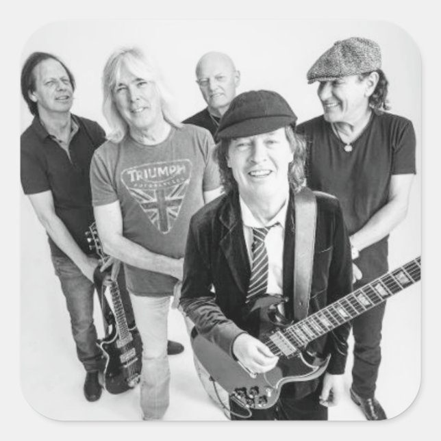 Adesivo Quadrado Banda da música (Frente)