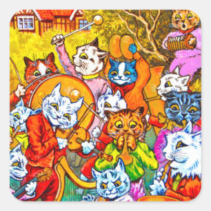 Adesivo Quadrado Banda Musical de Cat