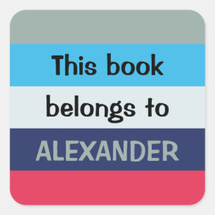 Adesivo Quadrado Bandas De Azul E Borgonha