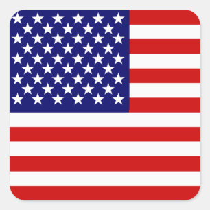 Adesivo Quadrado Bandeira americana