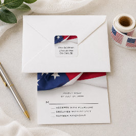 Adesivo Quadrado Bandeira Americana Casamento Patriótico