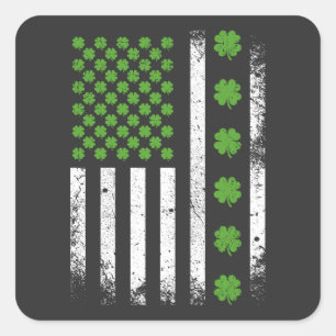 Adesivo Quadrado Bandeira americana com vergonha