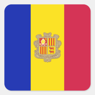 Adesivo Quadrado Bandeira Andorra