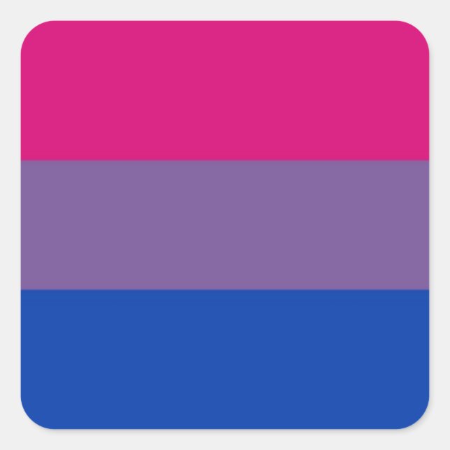 Adesivo Quadrado Bandeira Bi Para Orgulho Bissexual (Frente)