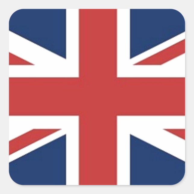 Adesivo Quadrado Bandeira Britânica (Frente)