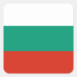 Adesivo Quadrado Bandeira Bulgária