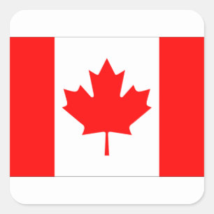 ADESIVO QUADRADO BANDEIRA CANADÁ