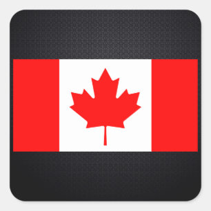 Adesivo Quadrado bandeira canadense