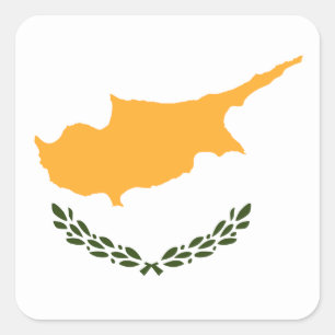 Adesivo Quadrado Bandeira Chipre