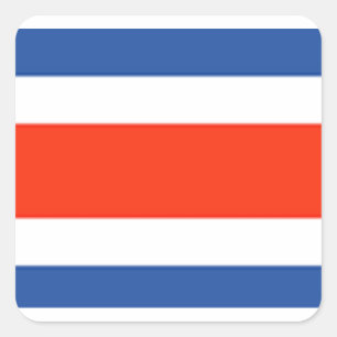 Adesivo Quadrado Bandeira Costa Rica