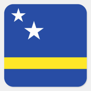 Adesivo Quadrado Bandeira Curaçao 
