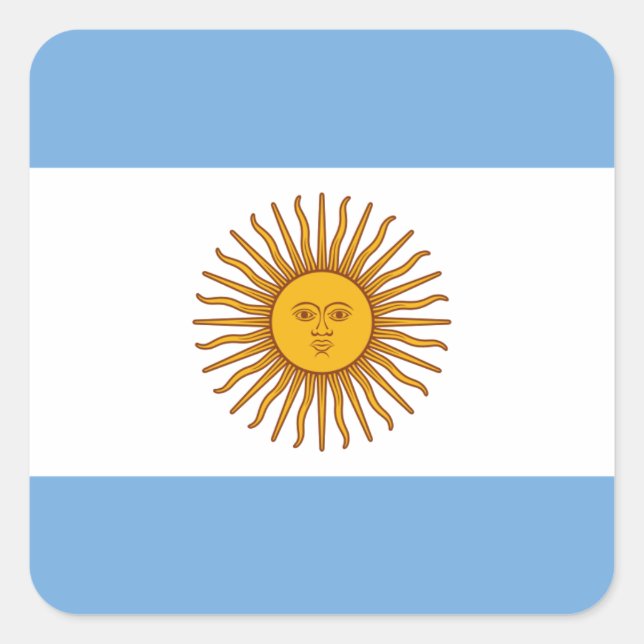 Adesivo Quadrado Bandeira da Argentina (Frente)