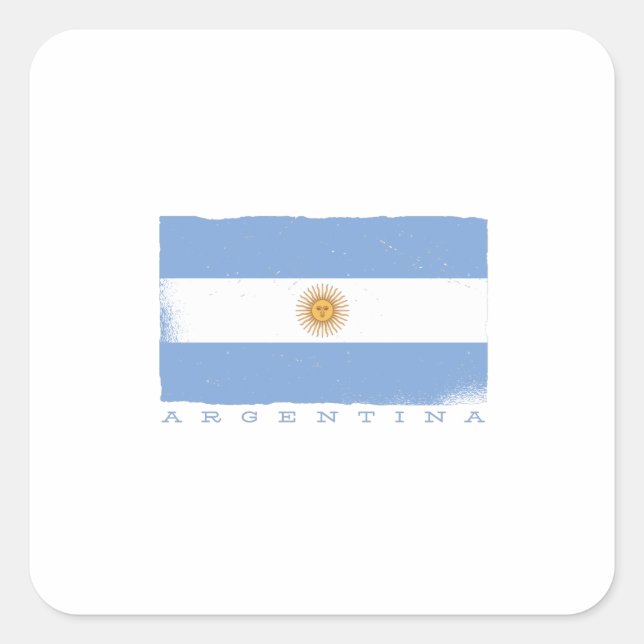 Adesivo Quadrado Bandeira da ARGENTINA (Frente)