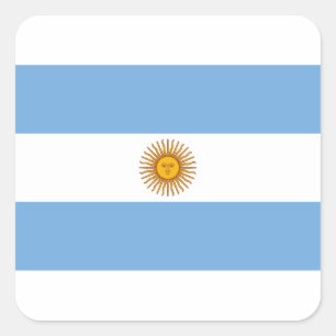 Adesivo Quadrado Bandeira da Argentina - Bandera da Argentina
