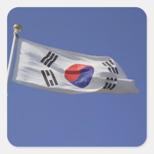 Adesivo Quadrado Bandeira da Coreia do Sul