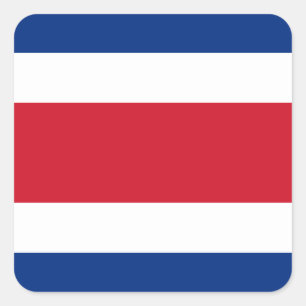 Adesivo Quadrado Bandeira da Costa Rica