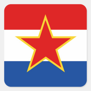 Adesivo Quadrado Bandeira da Croácia, hrvatska zastava