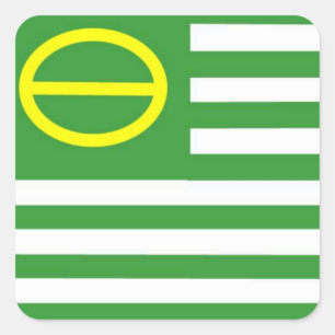 Adesivo Quadrado Bandeira da ecologia