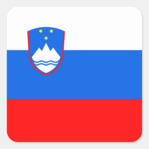 Adesivo Quadrado Bandeira da Eslovênia