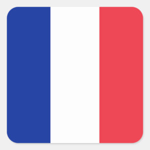 Adesivo Quadrado Bandeira da França
