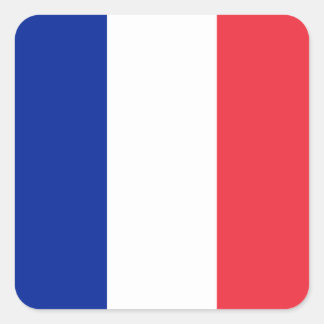 Adesivo Quadrado Bandeira da França, Tricolor National Flag