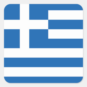 Adesivo Quadrado Bandeira da Grécia