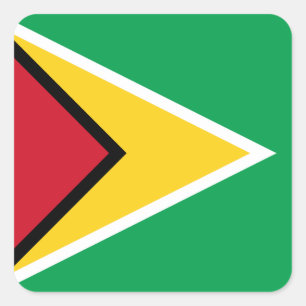 Adesivo Quadrado Bandeira da Guiana