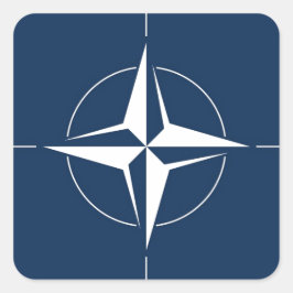 Adesivo Quadrado Bandeira da NATO