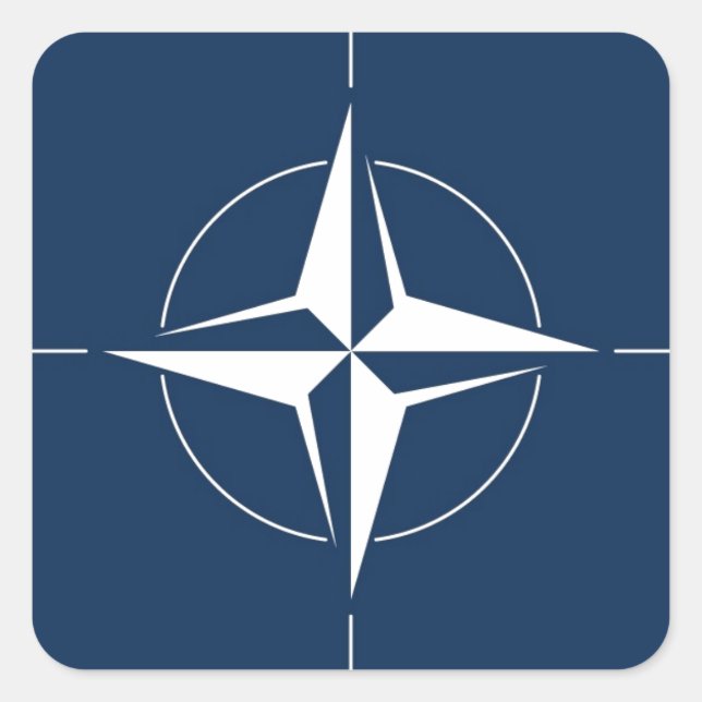 Adesivo Quadrado Bandeira da NATO (Frente)