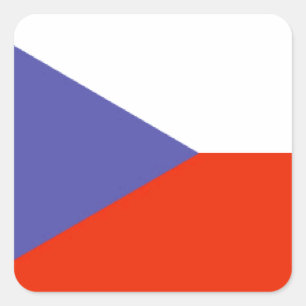 Adesivo Quadrado Bandeira da república checa