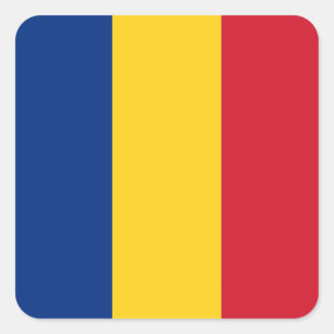 Adesivo Quadrado Bandeira da Romênia