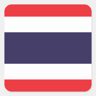 Adesivo Quadrado Bandeira da Tailândia