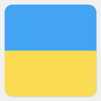 Adesivo Quadrado Bandeira da Ucrânia