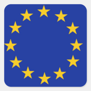 Adesivo Quadrado Bandeira da União Europeia