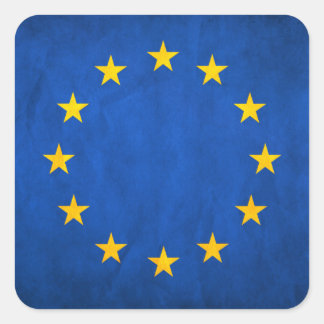 Adesivo Quadrado Bandeira da União Europeia, bandeira da UE, bandei