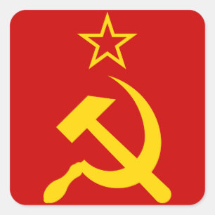 Adesivo Quadrado Bandeira da URSS - Bandeira da União Soviética
