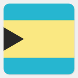 Adesivo Quadrado Bandeira das Bahamas