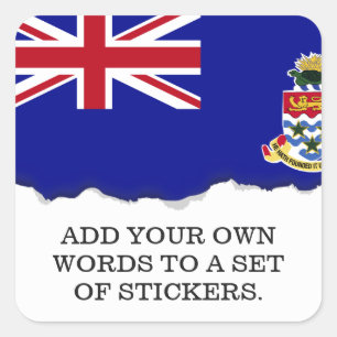 Adesivo Quadrado Bandeira das Ilhas Cayman