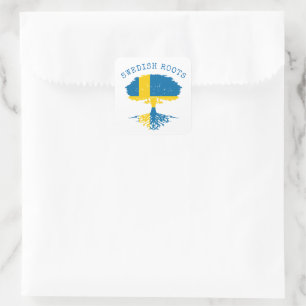 Adesivo Quadrado Bandeira das Raízes Suecas