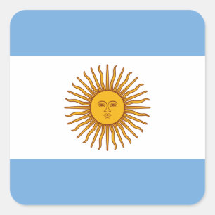 Adesivo Quadrado Bandeira de Argentina - bandera de Argentina