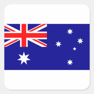 Adesivo Quadrado Bandeira de Austrália - bandeira australiana