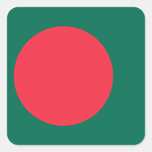 Adesivo Quadrado Bandeira de Bangladesh