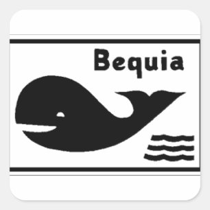Adesivo Quadrado Bandeira de Bequia
